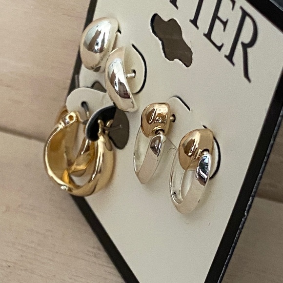 new Napier Two-Tone Small Earring Collection - Picture 2 of 4